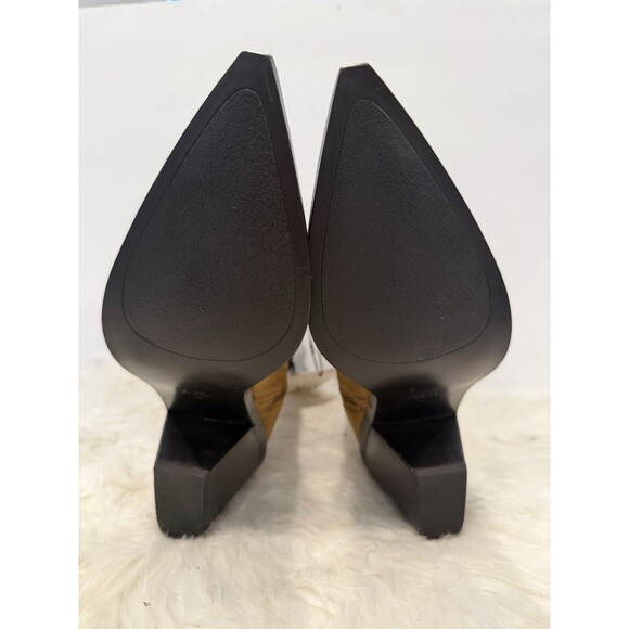 Zara Brown Split Suede Leather Cowboy Ankle Boots Pointed Toe Women US 8 EUR 39 - Picture 13 of 15